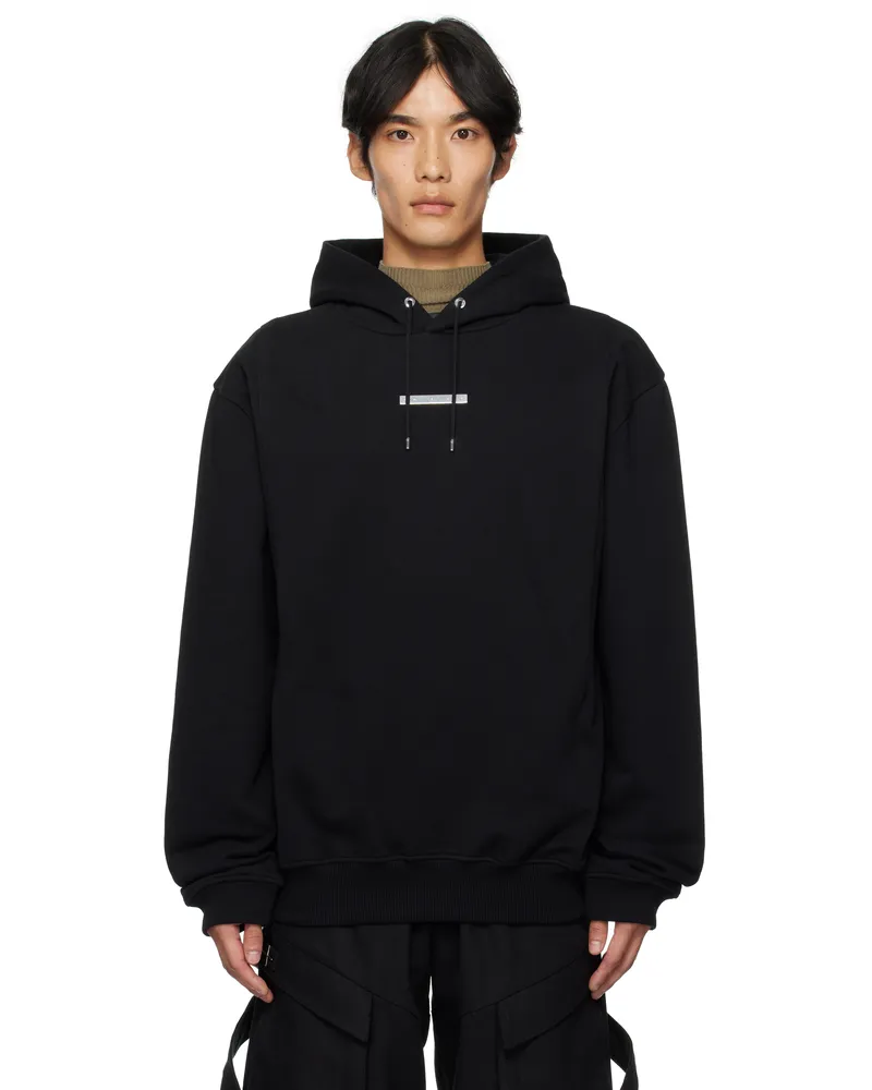 Heliot Emil Black Astrape Hoodie Cotton
