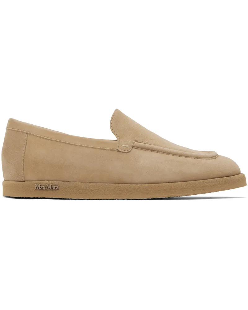Max Mara Beige Goat Leather Loafers 003