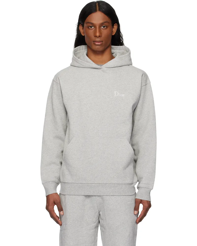 Dime Gray Classic Small Logo Hoodie Heather