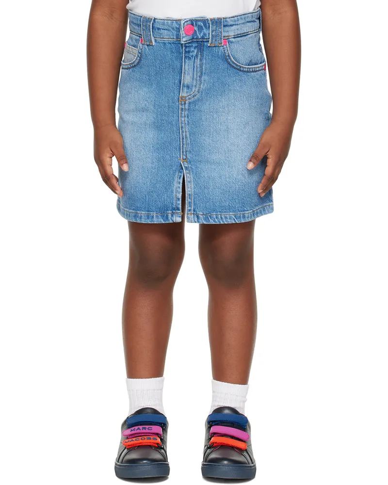 Marc Jacobs Kids Blue Patch Denim Skirt Z10