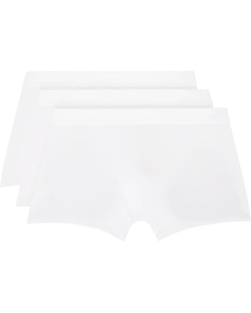 SKIMS Three-Pack White SKIMS Stretch 3 Boxer Briefs Chalk