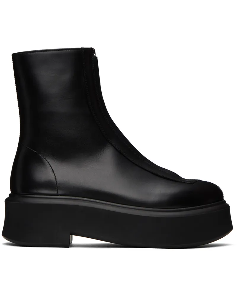 The Row Black Zipped I Boots Black
