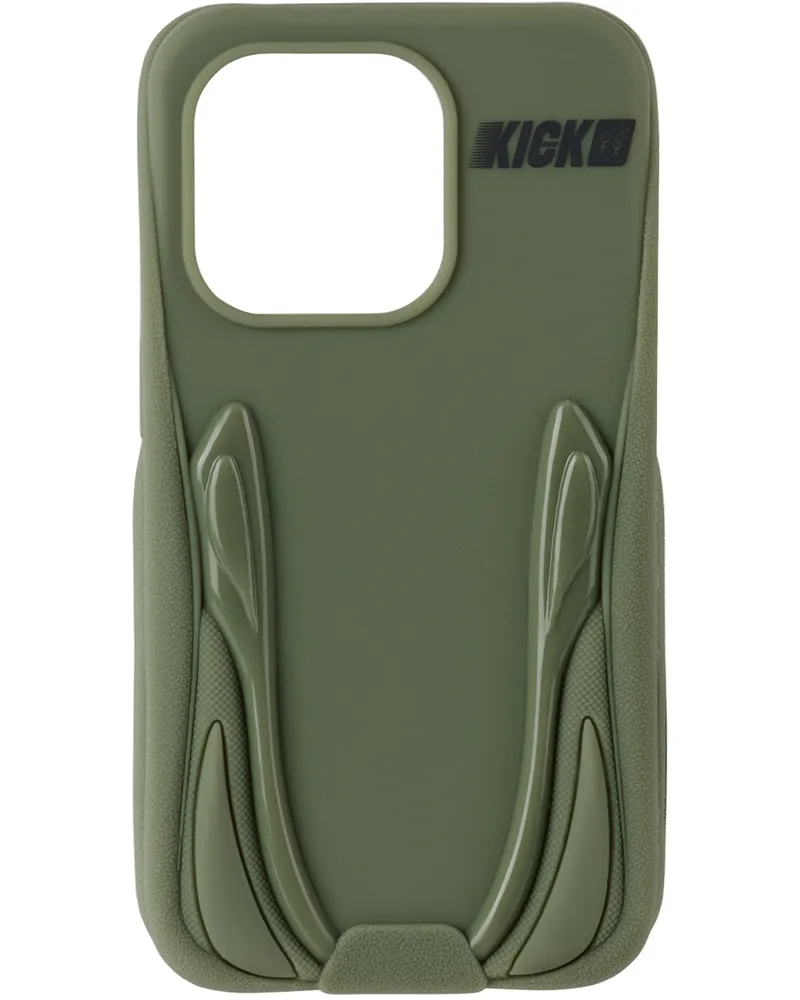 Urban Sophistication Green 'The Kick' iPhone 14 Pro Case Desert