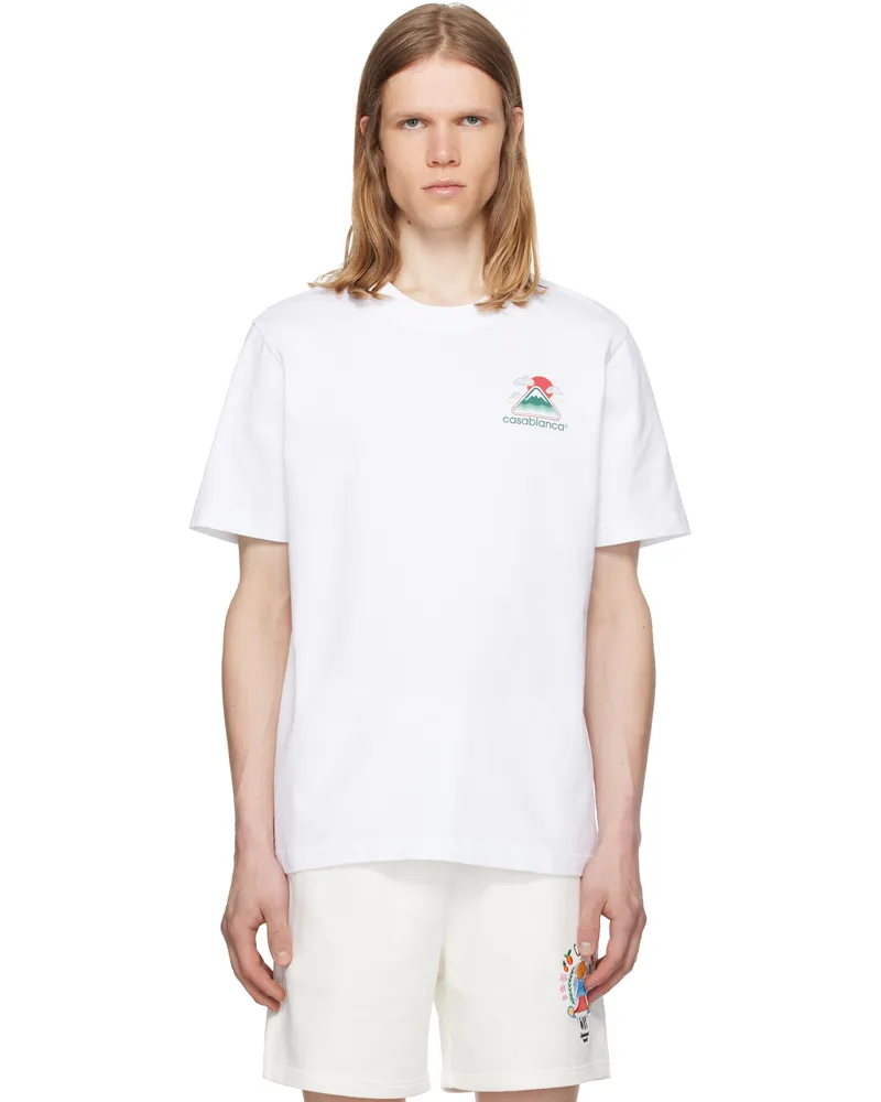 Casablanca Paris White Montagne Ondulee T-shirt Montagne