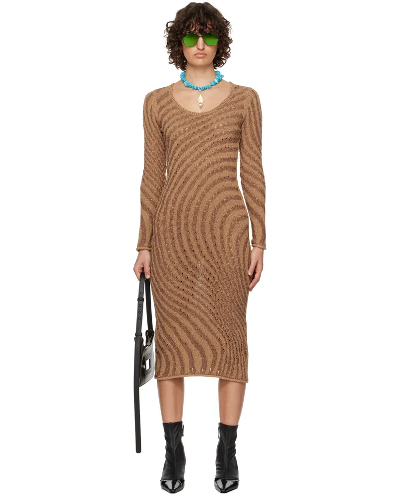 Acne Studios SSENSE Exclusive Brown Midi Dress Tobacco