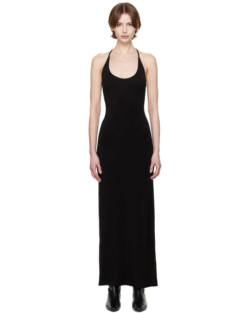 Fax Copy Express Black Afternoon Stretch Series Slim-Fitting Maxi Dress Black