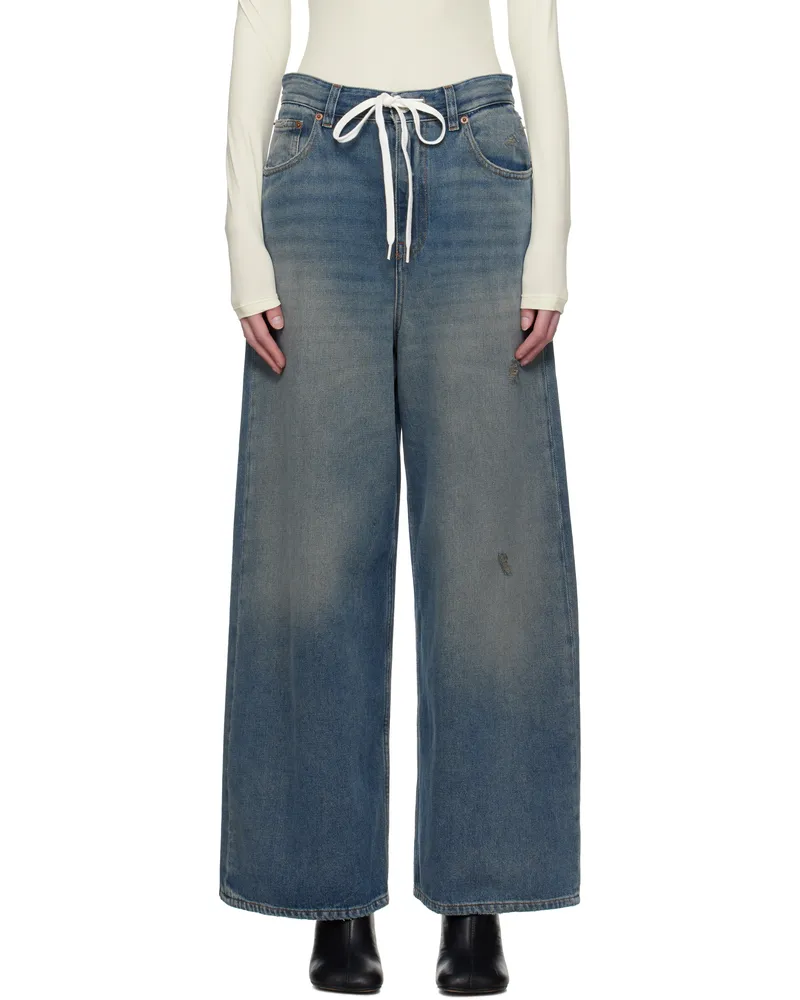 Maison Margiela Blue Drawstring Jeans 994