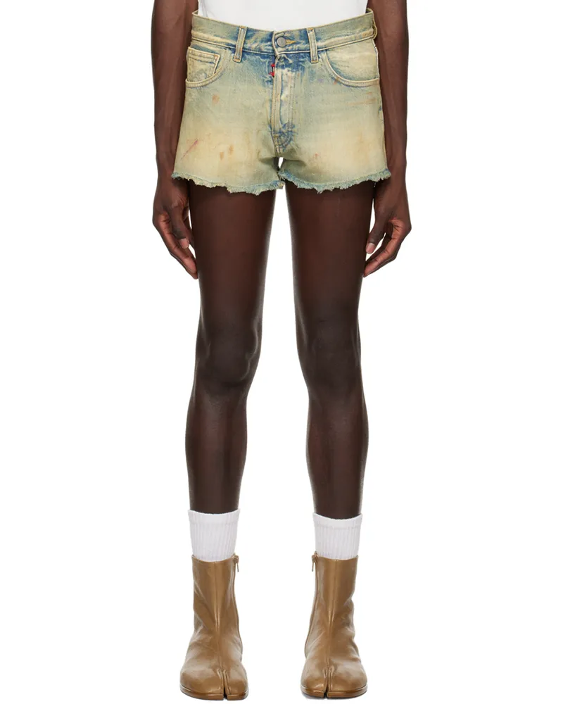Maison Margiela Blue Smudged Shorts 975
