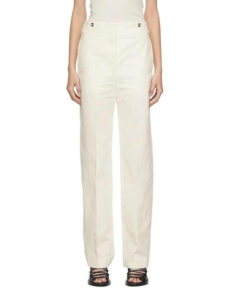 Christophe Lemaire Off-White High Waisted Trousers 001