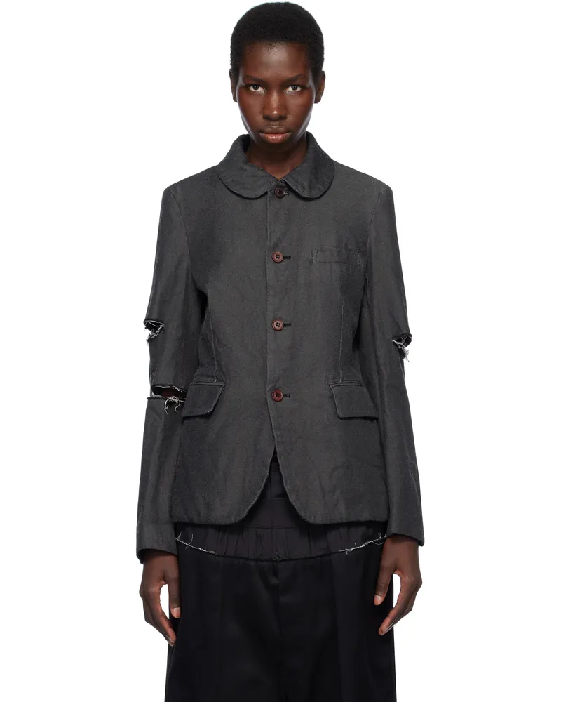 Comme des Garçons Black Gabardine Blazer 1