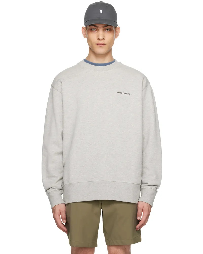 Norse Projects Gray Arne Sweatshirt Lightgreymelange