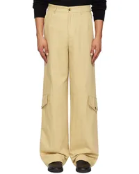 Dries van Noten Beige Loose-Fit Cargo Pants Hay