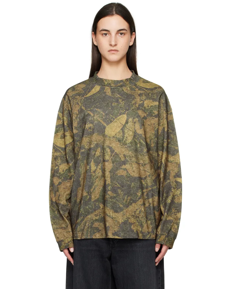 Acne Studios Brown & Khaki Crew Neck T-shirt Dry