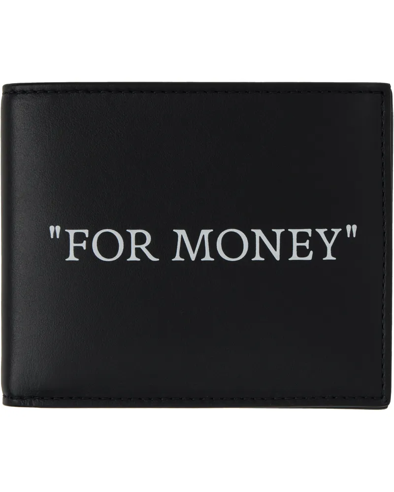 OFF-WHITE Black Quote Bifold Wallet Black