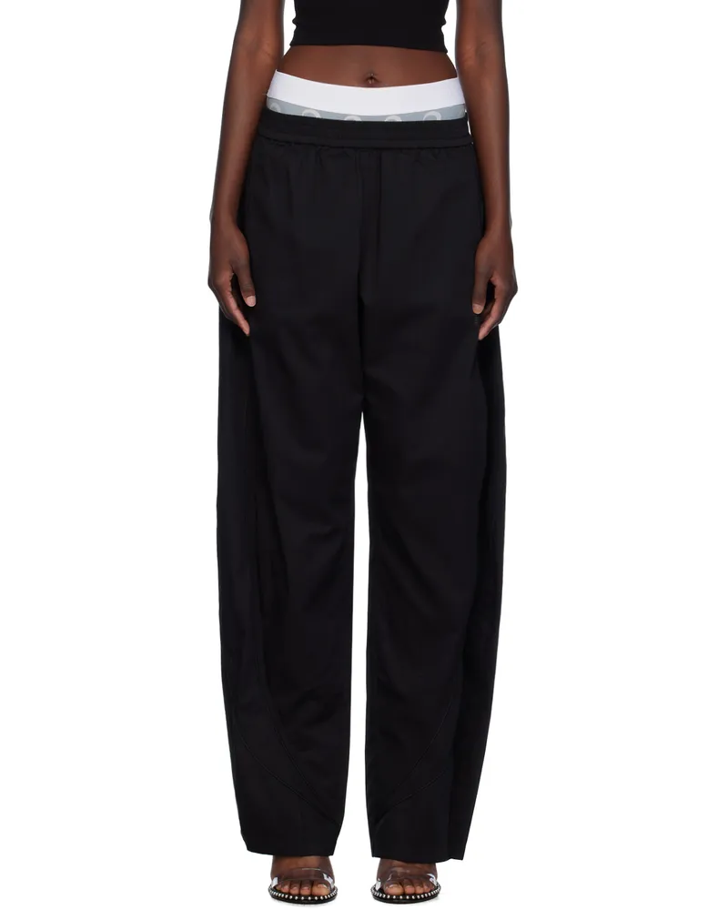 Alexander Wang Black Piped Trousers Black