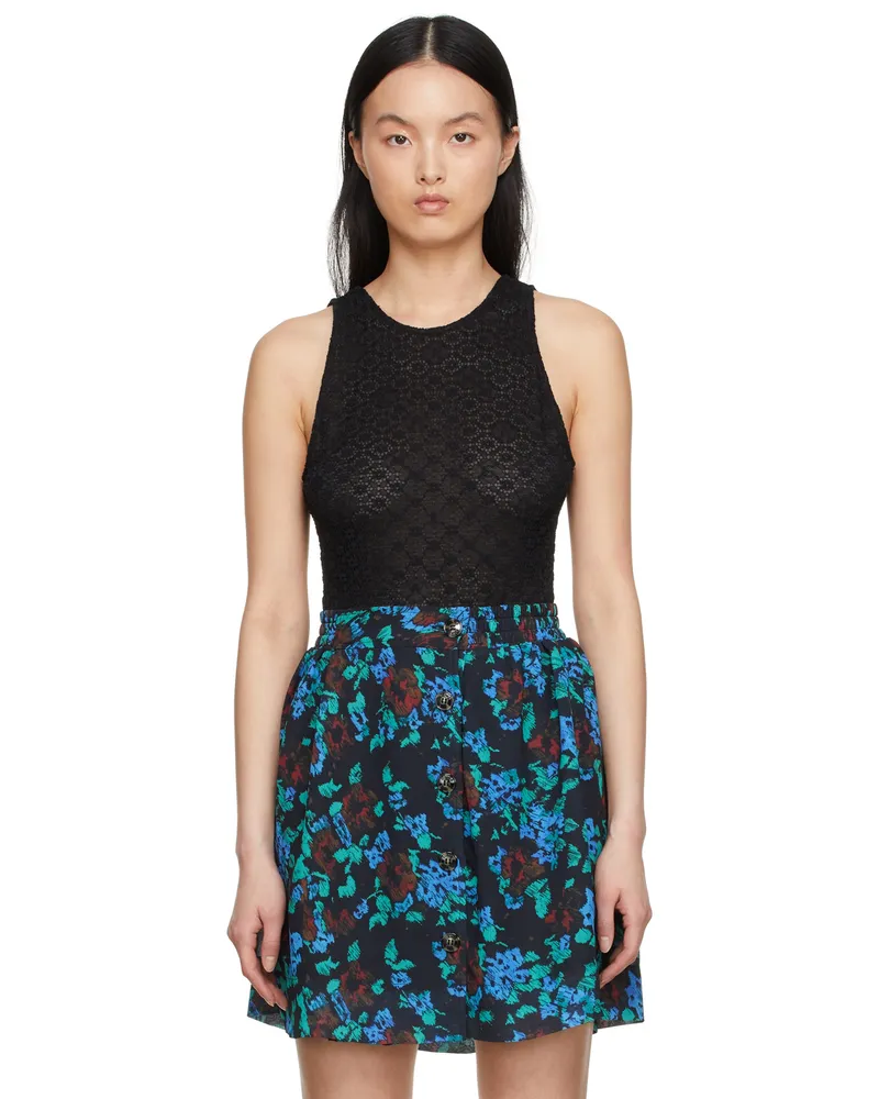 Ganni Black Nylon Bodysuit 099