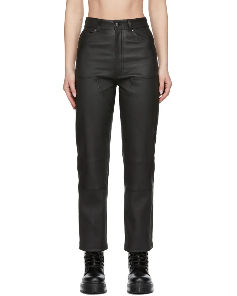 Amiri Black Carpenter Leather Pants 011