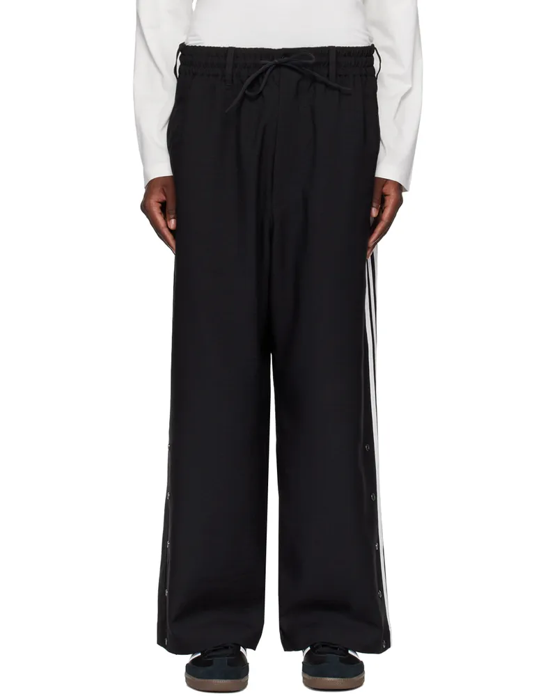 Y-3 Black Sport Uniform 3-Stripes Trousers Black