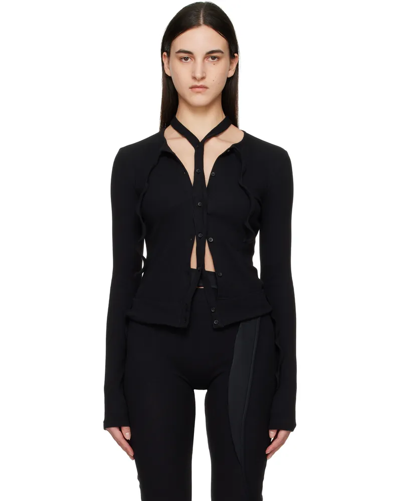 OTTOLINGER Black Double Closure Cardigan Black