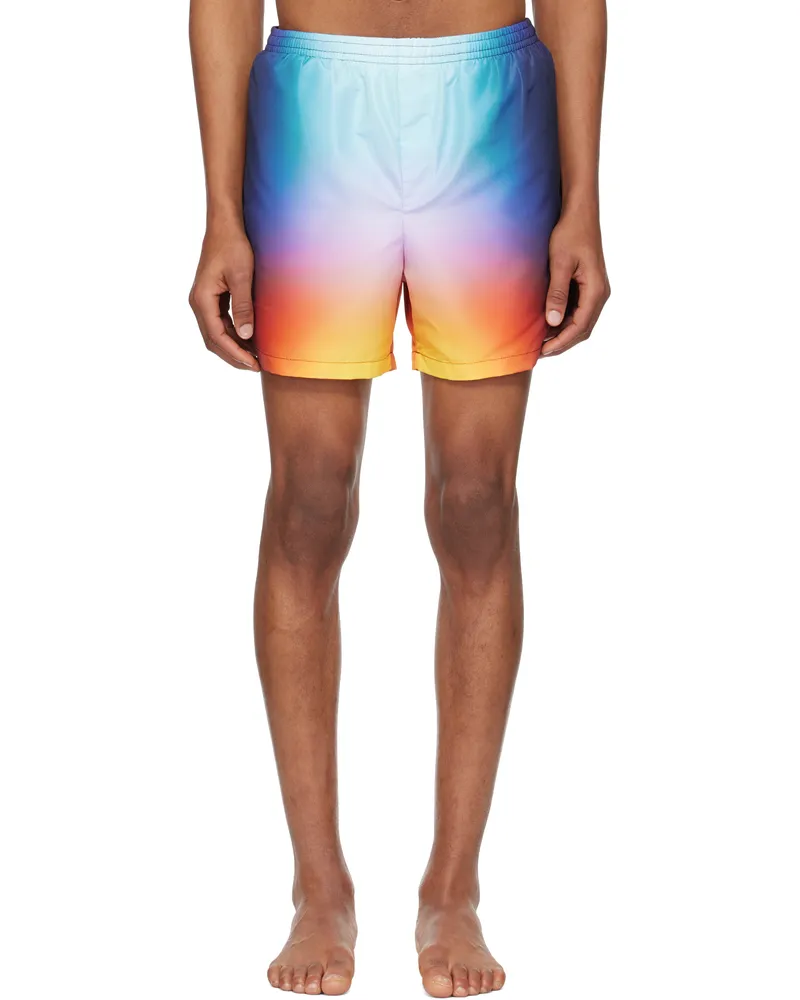 Casablanca Paris Multicolor Tie Dye Swim Shorts Tie