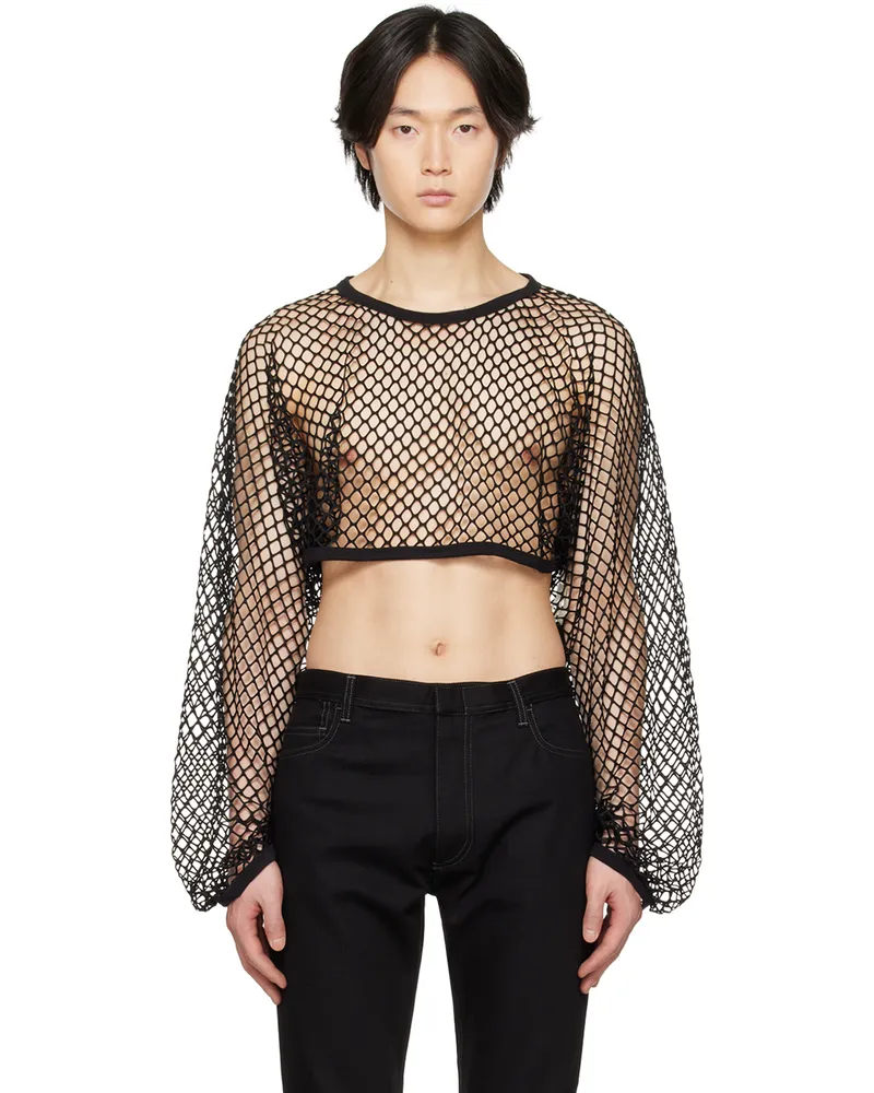 NICOLAS ANDREAS TARALIS Black Open Sweater 0