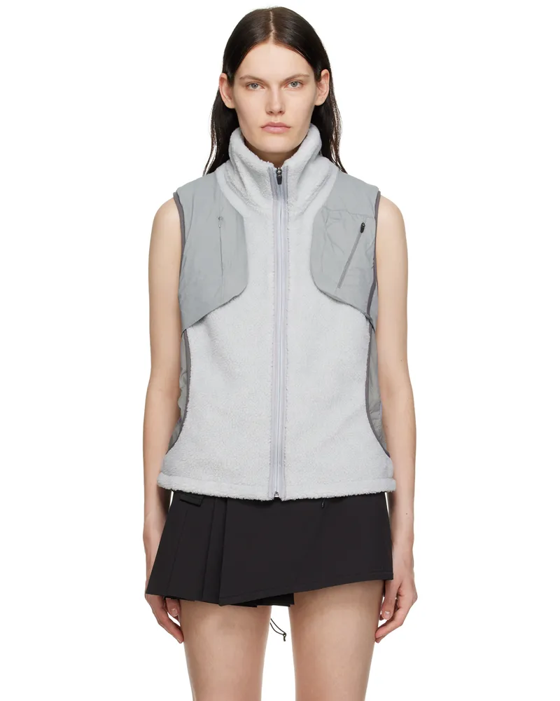 Hyein Seo Gray Paneled Vest Slate