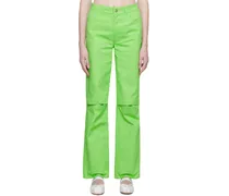 Green Slit Trousers