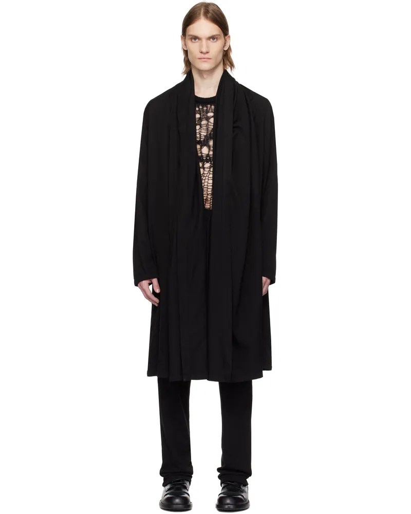 Julius Black Robe Shirt Cardigan Black