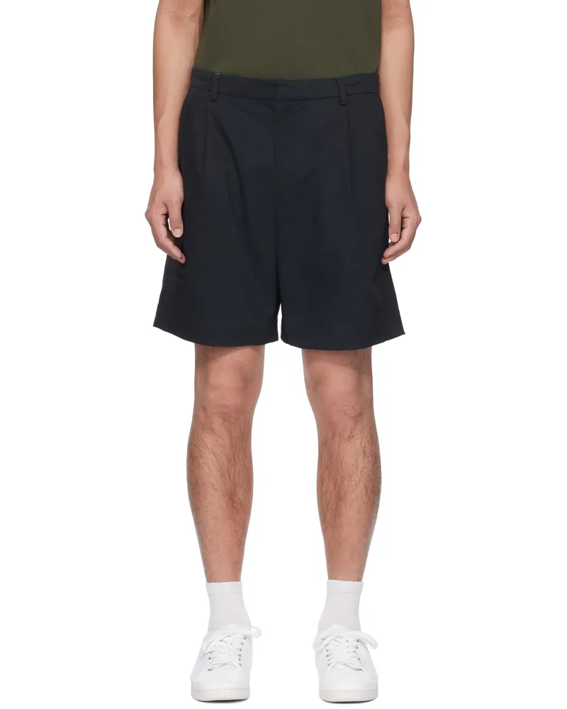 A.P.C. Navy Crew Shorts Iak