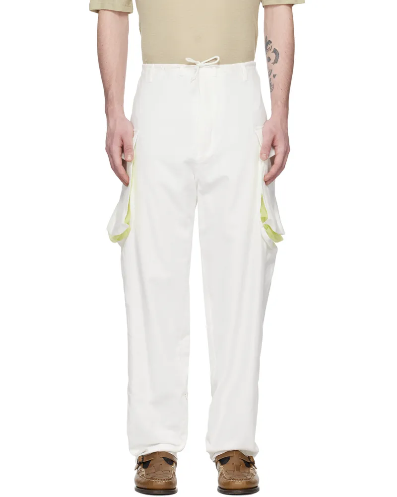 Magliano White Freaky Cargo Pants 1