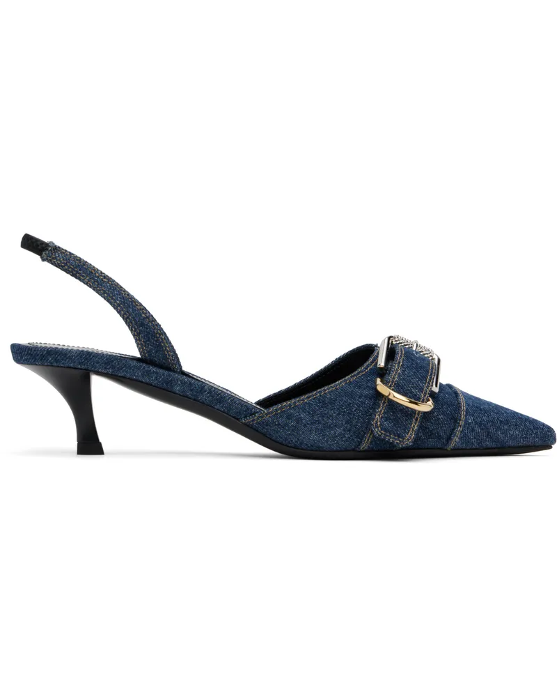 Givenchy Navy Voyou Slingback Heels 401-dark