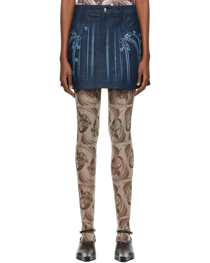 Anne Isabella Blue Denim Mini Skirt Blue