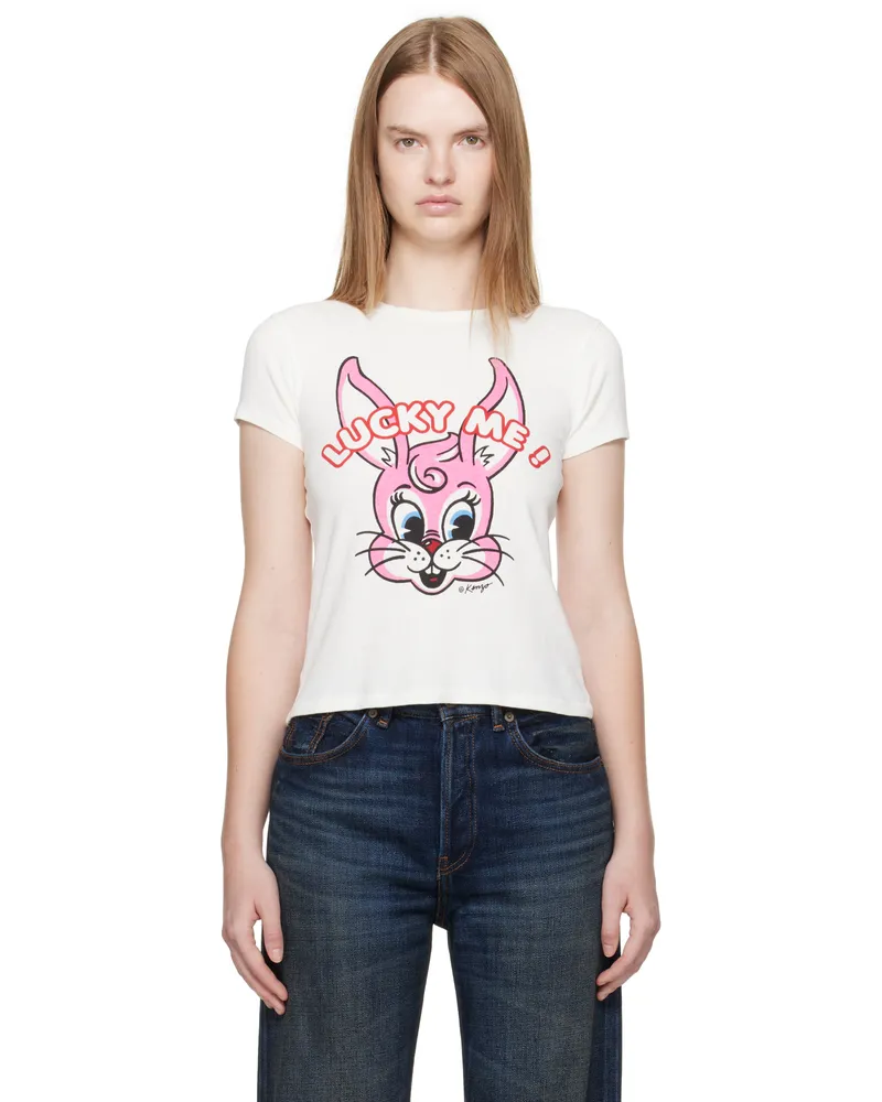Kenzo Off-White Kenzo Paris 'Lucky Me' Cartoon T-shirt 02