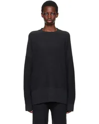 Lauren Manoogian Black Oversize Crewneck Sweater Iink