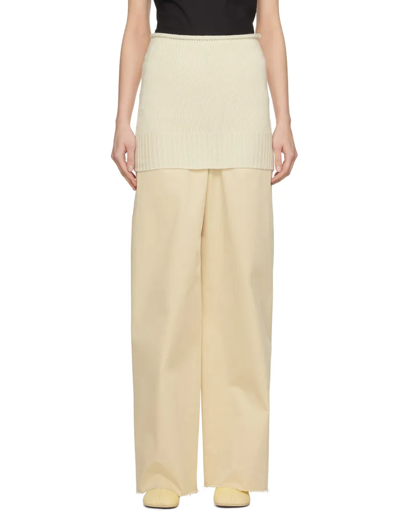 Maison Margiela Off-White Rolled Edge Miniskirt 101