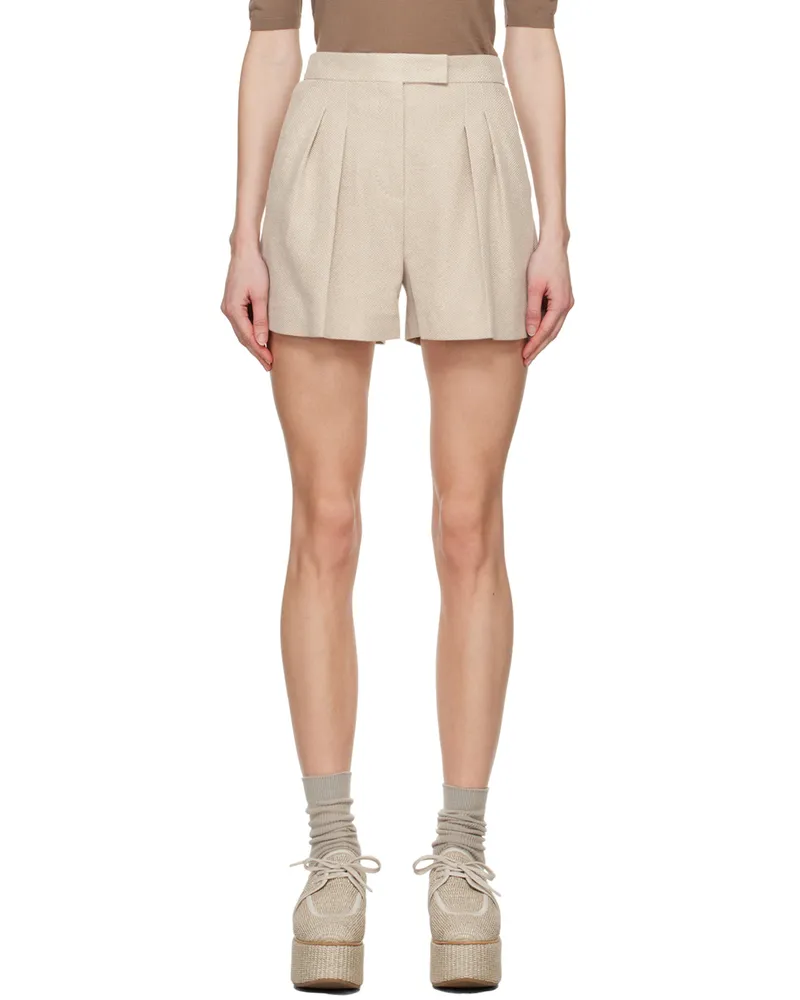 Max Mara Beige Jessica Shorts 1