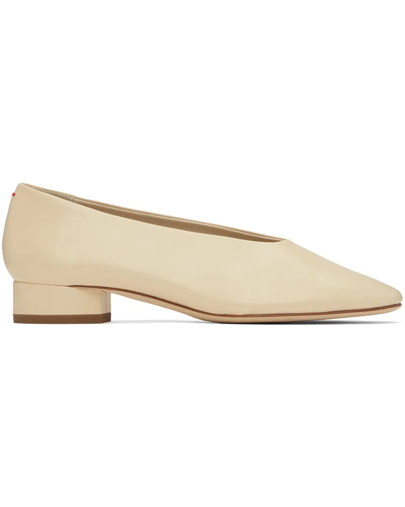 aeyde Off-White Delia Ballerina Flats Creamy