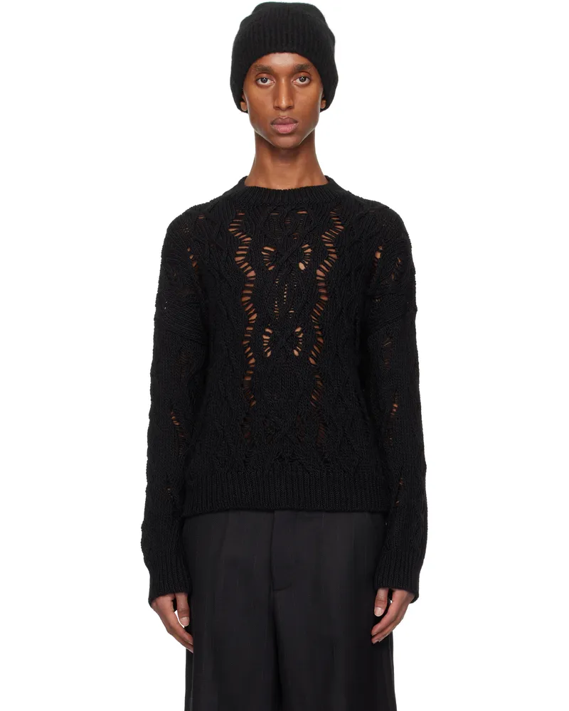 Our Legacy Black Cable Sonar Sweater Black