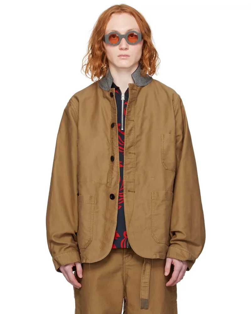 Sacai Beige Loose Thread Jacket 651
