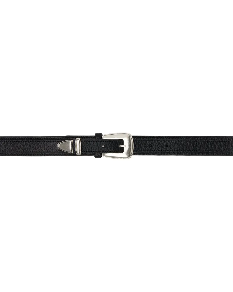 Christophe Lemaire Black Minimal Western Belt Bk999
