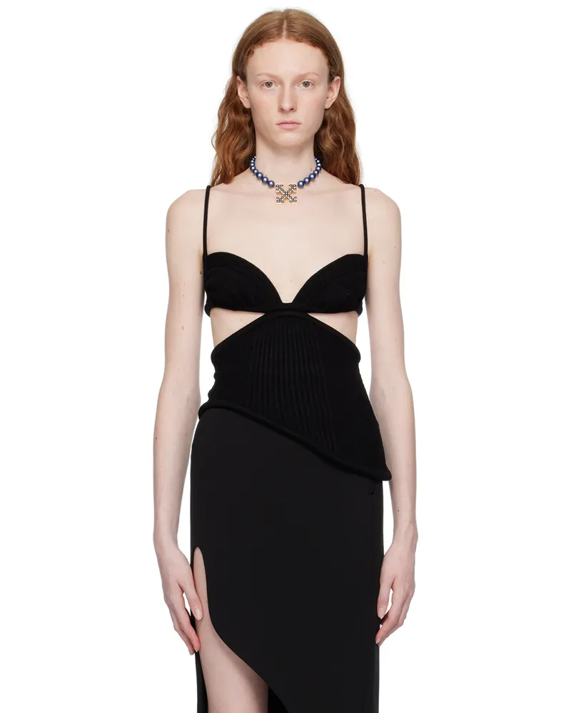 OFF-WHITE Black Cutout Tank Top Black