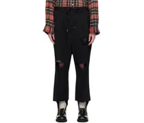 Black Two Tuck Trousers
