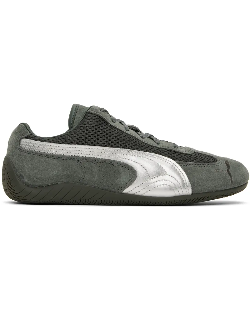 Puma Gray & Silver Speedcat Premium Sneakers Dark