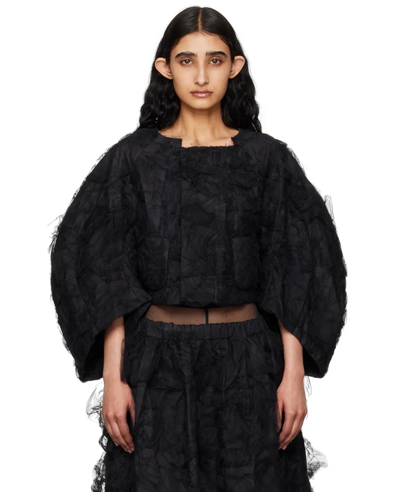 Comme des Garçons Black Ruched Jacket 1