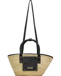 Jacquemus Beige & Black 'Le petit panier Soli' Tote Black