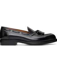 Tom Ford Black Burnished Leather Westminster Loafers Black