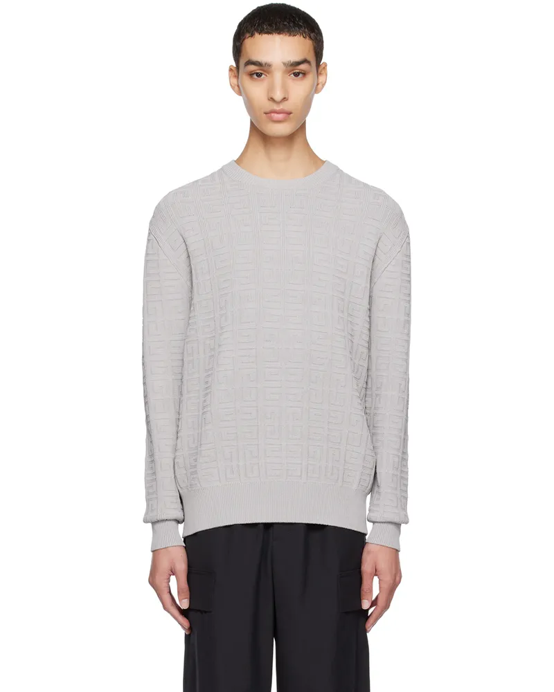 Givenchy Gray 4G Sweater 051-pearl