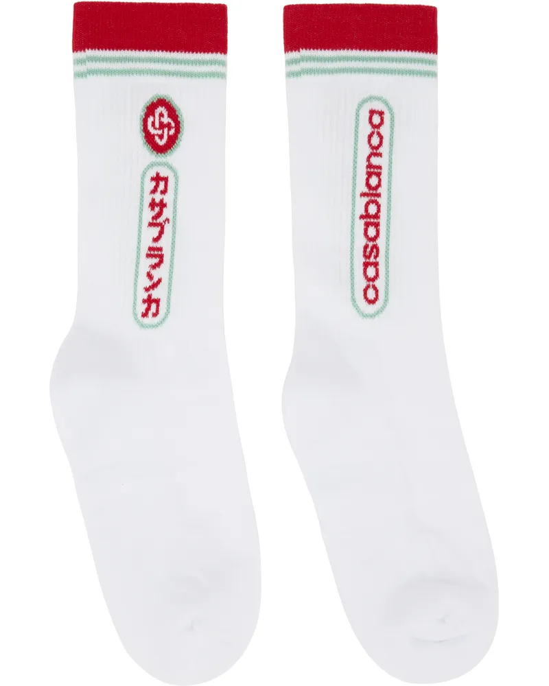 Casablanca Paris White Fuji Dream Socks Fuji