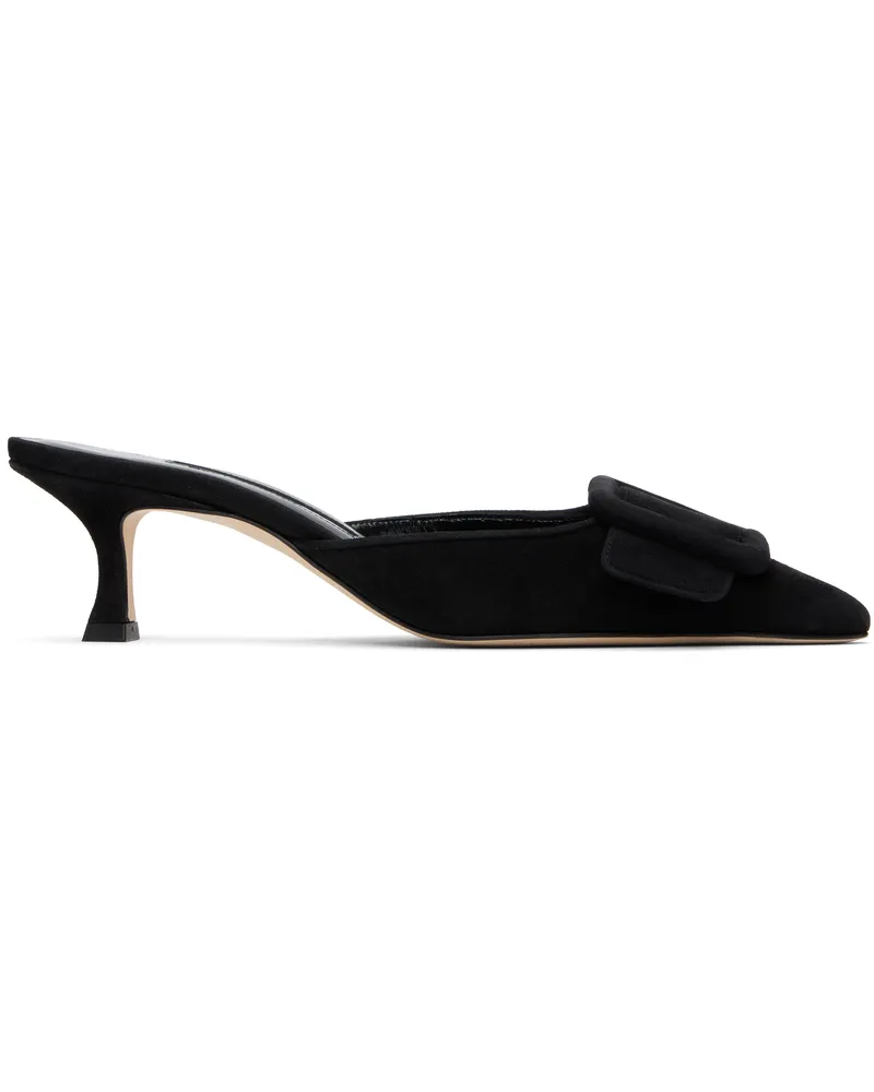 Manolo Blahnik Black Maysale Heeled Sandals Blck(0015)