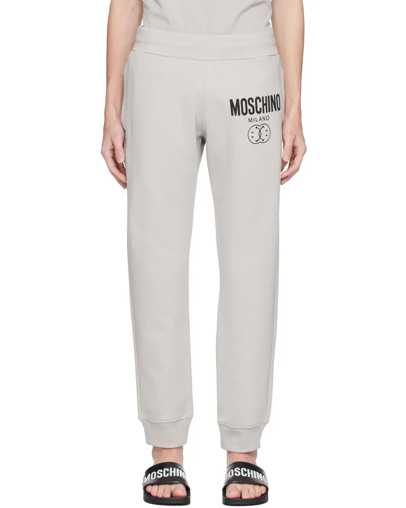 Moschino Gray Printed Lounge Pants J1486